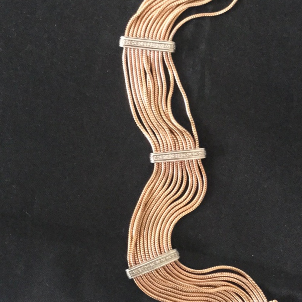 Rose tone with diamonds bracelet 925 - Picture 2 of 12